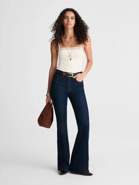 Madewell The Stretch Flare Jean in Rinse Wash, Size 29